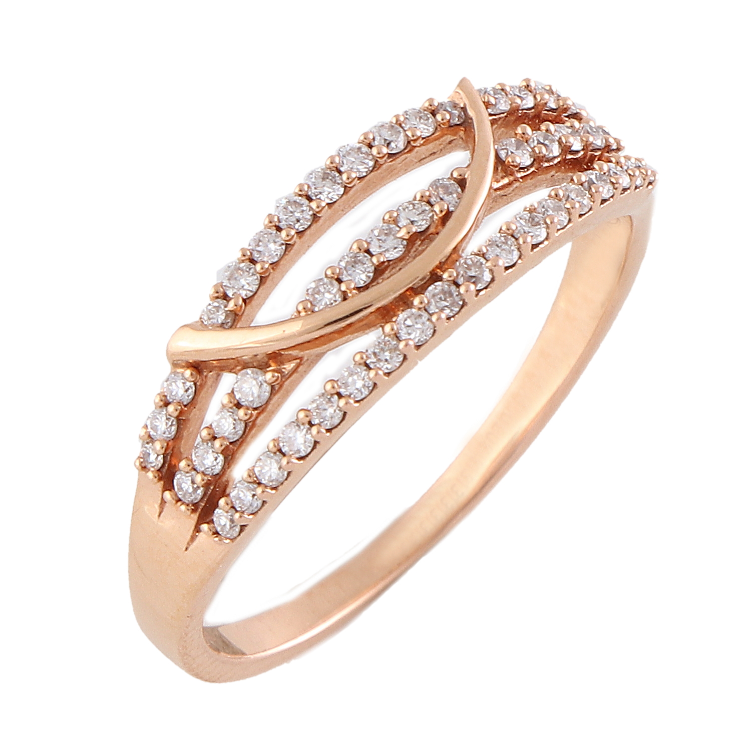 Buy Amiable Rose Gold Diamond Ring 18 KT rose gold (4.822 gm). | Online By  Giriraj Jewellers